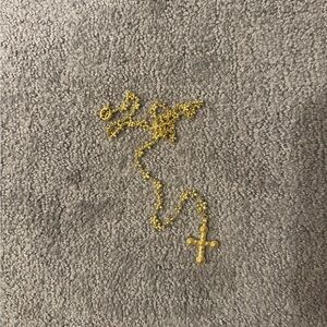 Enroute Daisy Molecule Gold Cross Pendant Necklace